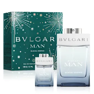 【BVLGARI 寶格麗】極地冰峰男性淡香精二入禮盒-淡香精100ml+淡香精15ml(平行輸入)