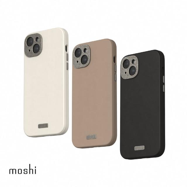 【moshi】iPhone 15 Plus Magsafe Napa 皮革保護殼(iPhone 15 Plus)