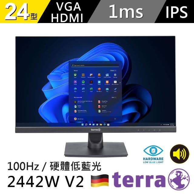 【terra 沃特曼】2442W V2 電競螢幕(24型/FHD/100Hz/1ms/IPS)