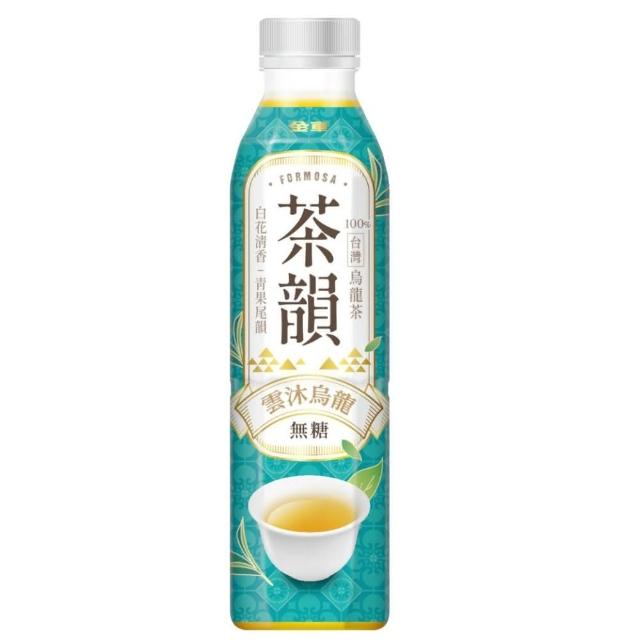 【金車/伯朗】金車茶韻-雲沐烏龍無糖580mlx24入/箱(TQF微笑標章)