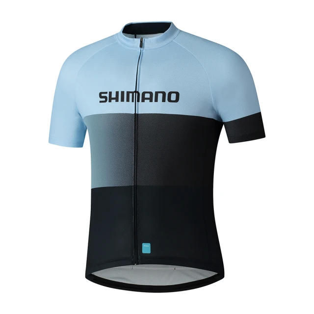 SHIMANO TEAM 男款短袖車衣 水藍色