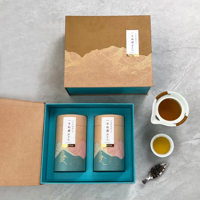 【一手私藏世界紅茶】台灣茶禮盒|台灣玉露綠茶-茶葉100公克X2罐/盒(綠茶不真空)