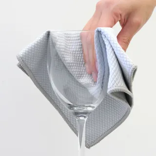 【NITORI 宜得利家居】超細纖維玻璃用抹布 2P(抹布 超細纖維)