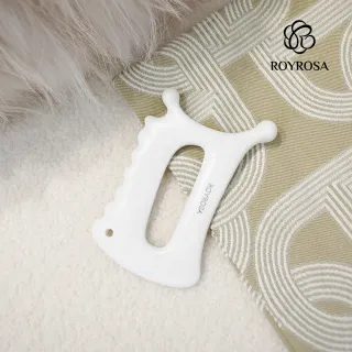 【ROYROSA】韓國純手工製 第二代魔手陶瓷刮痧板一入 83g(撥經 臉部按摩 擬真手感 養生按摩 交換禮物)