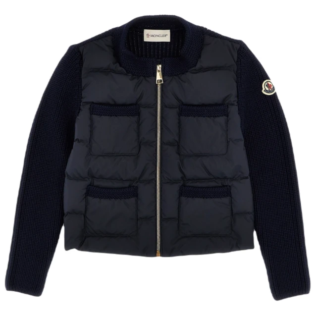 MONCLER 秋冬新款 童裝 前襟羽絨拼接外套-午夜藍色(14A)