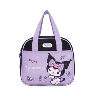 【IMPACT 怡寶】酷洛米Kuromi-午餐袋／便當袋 紫配黑 IMKUN03BK(防潑水布料材質 耐髒好清潔)