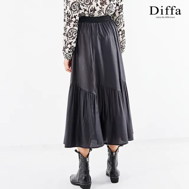 【Diffa】美型剪裁設計長寬裙-女