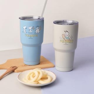 【Norns】Peanuts史努比不鏽鋼冰霸杯(Snoopy正版 保溫杯 酷涼杯 304不鏽鋼 雙層真空飲料杯)