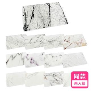 【收納王妃】臺灣製造 大理石紋系列 硬式珪藻土地墊 吸水 速乾 腳踏墊 浴室地墊 2入組(約 60x39x0.9cm)
