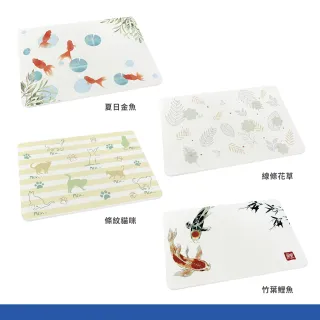 【收納王妃】台灣製造 彩繪系列 硬式珪藻土地墊 吸水 速乾 腳踏墊 浴室地墊 2入組(約 60x39x0.9 cm)