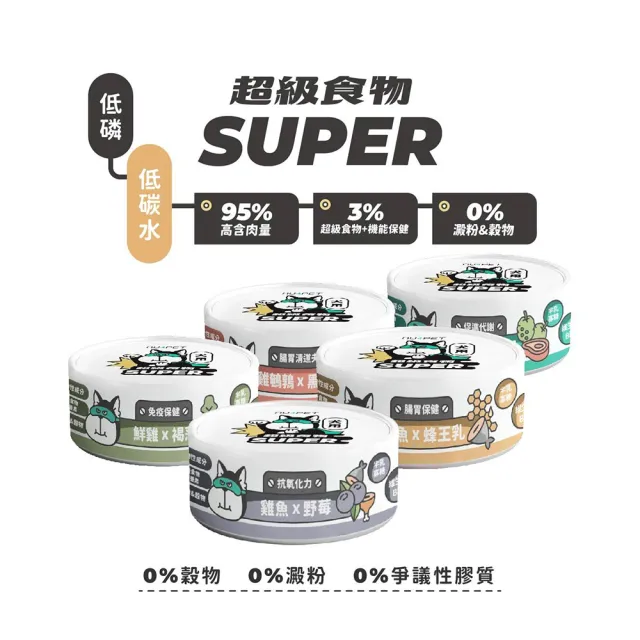 【NU4PET 陪心寵糧】Super小白犬主食罐80g*24入(狗主食罐 狗罐頭 全齡犬)