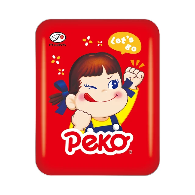 不二家 Peko表情牛奶糖罐Lets go 40g