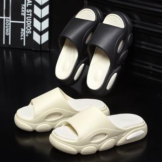 【bebehome】超厚造型踩屎感拚色EVA軟底防滑耐磨拖鞋(超厚底拖氣墊鞋/防滑耐磨沙灘拖鞋)