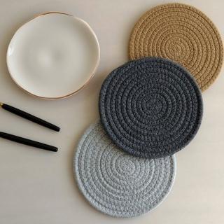 【zozo】編織隔熱墊-18cm(防熱防燙/鍋墊/桌墊/杯墊/防滑墊/餐墊/防燙墊)