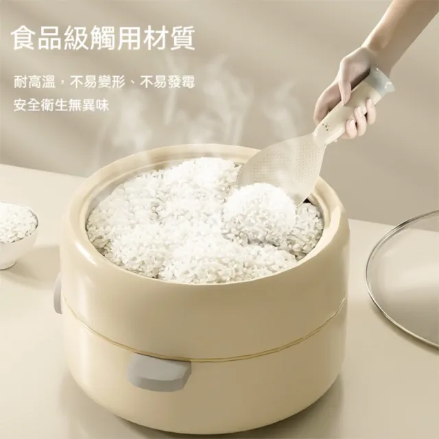 【Dagebeno荷生活】PP材質耐高溫小熊造型吸盤可站立飯勺 防沾黏飯匙(3入)