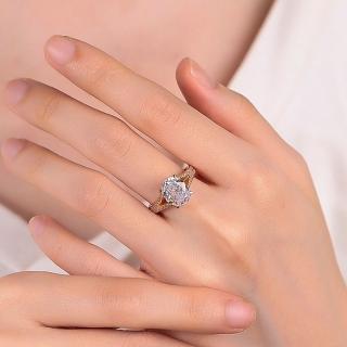 【MoonDy】包包 女戒指 高階感飾品 玫瑰金戒指 純銀鑽戒 合成鑽石鑽戒 送長輩 冰花切鑽戒 專櫃品質