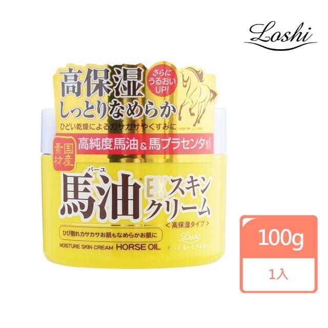 【Loshi】馬油EX高保濕乳霜 100g(日本原裝進口)