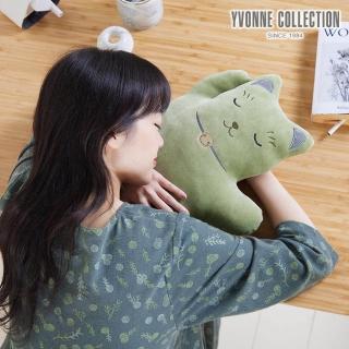 【YVONNE 以旺傢飾】招財貓午安枕-抹茶綠