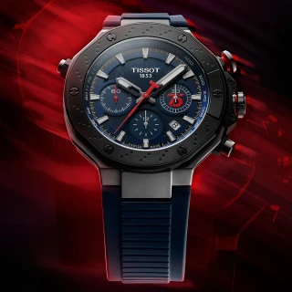 【TISSOT 天梭】T-RACE 限量 MotoGP 計時機械腕錶 七夕 情人節 禮物 送禮 推薦(T1414272704100)