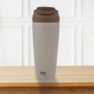 【UdiLife】樂司/雙飲口304不鏽鋼陶瓷保溫杯-600ml-奶茶棕-2入(保溫杯)