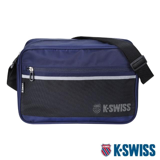 【K-SWISS】運動斜背包 大 Shoulder Bag Large-藍(BG311-426)