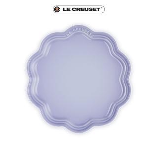 【Le Creuset】瓷器蕾絲花邊盤 22cm(粉彩紫)