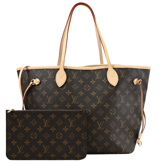 Louis Vuitton 路易威登 LV M46975 NEVERFULL MM 經典花紋子母束口造型托特包購物包(現貨)