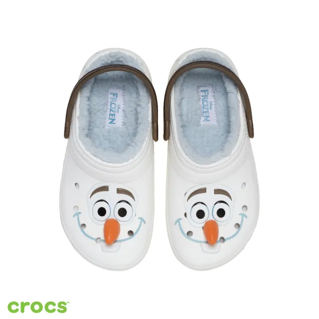 【Crocs官方直營】童鞋 冰雪奇緣歐樂暖棉經典大童克駱格 洞洞鞋(210234-90H)