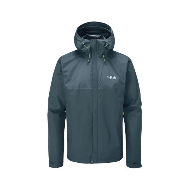 【RAB】Downpour Eco Jacket 透氣防風防水連帽外套 男款 獵戶藍(QWG82)