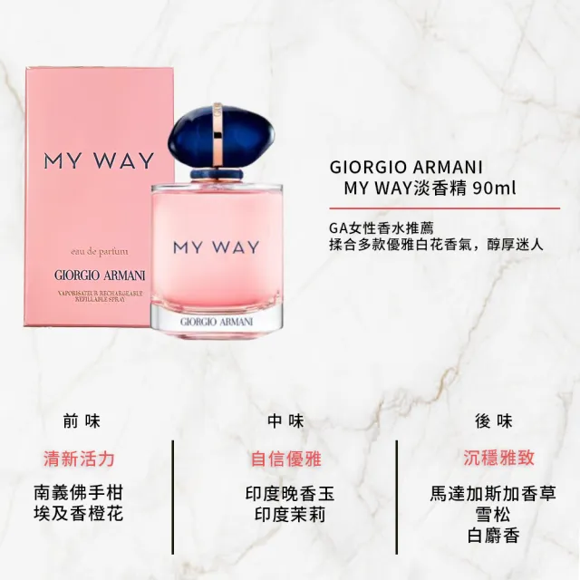 【Giorgio Armani 亞曼尼】MY WAY淡香精 90ml(國際航空版)