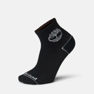 【Timberland 官方旗艦】中性黑色短筒襪(A2Q4K001)