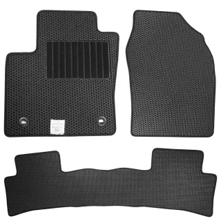 【CARBUFF】汽車腳踏墊 TIIDA 一代 適用 / 蜂巢式防水車墊(2006-2012年)