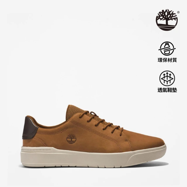 Timberland 男款棕色皮革低筒休閒鞋(A5S9CF13)