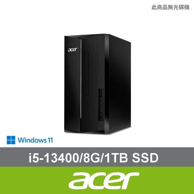 【Acer 宏碁】i5十核電腦(TC-1780/i5-13400/8G/1TB SSD/W11/500W)