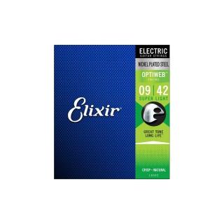 【ELIXIR】Optiweb 超薄包覆 09-42 電吉他弦(公司貨保證)
