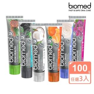 【蓓齒美BIOMED】任選3入組 草本生醫健齒牙膏系列100gx3入(6種功效 100g-網)