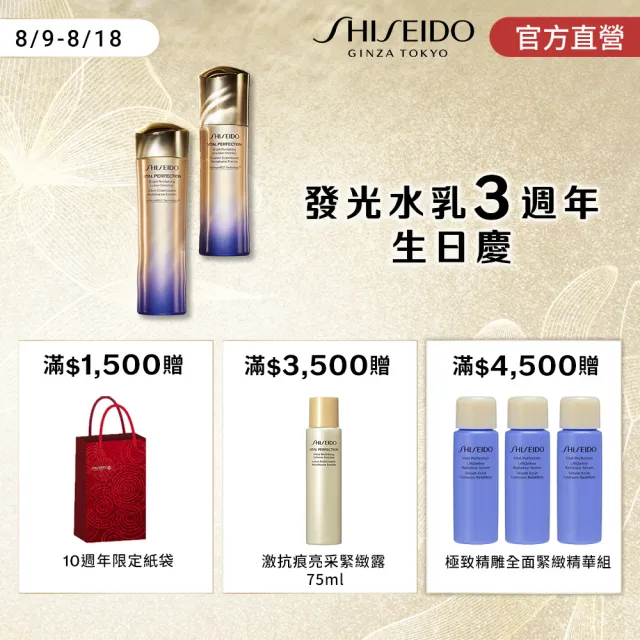 【SHISEIDO 資生堂國際櫃】激抗痕亮采緊緻乳100ml 輕盈/豐潤 任選(白金乳/5G透亮精華乳/乳液/臉部保養)