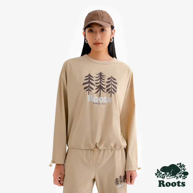 Roots Roots女裝- FOREST 圓領上衣(卡其色)