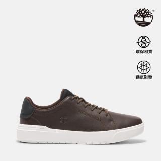 【Timberland】男款深棕色皮革低筒休閒鞋(A41F7W01)