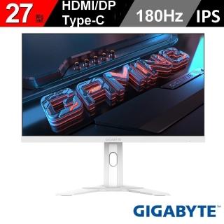 【GIGABYTE 技嘉】M27QA ICE 27型 2K 180Hz 電競螢幕(IPS/Type-C/HDMI/DP)