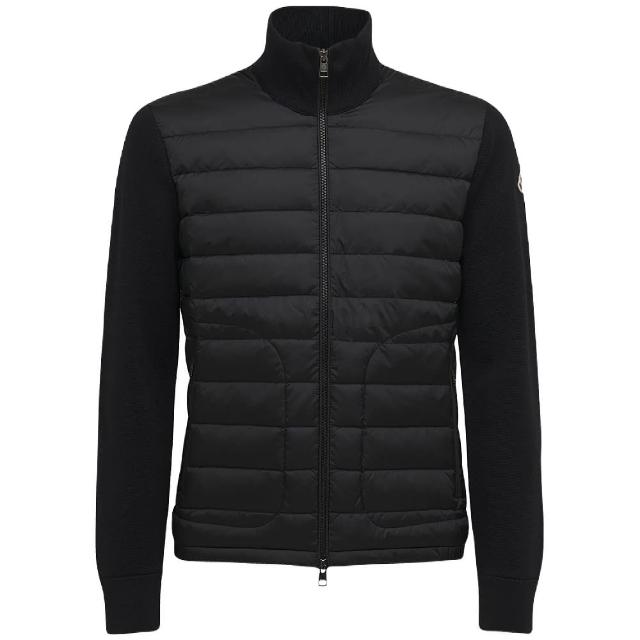 【MONCLER】男款 前襟羽絨針織外套-黑色(1號USA-S、2號USA-M、3號USA-L、4號USA-XL、5號USA-XXL)