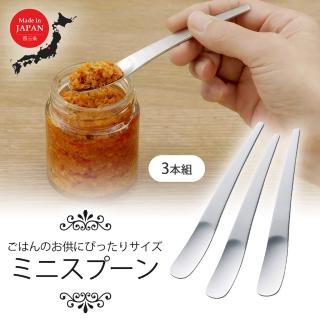 【下村企販】日本製304不鏽鋼扁頭湯匙3入組(TSUBAME系列)