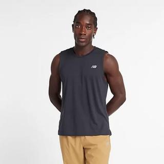 【NEW BALANCE】 NB 無袖上衣 背心上衣 無袖上衣 男款 深灰(MT43200BK-F)