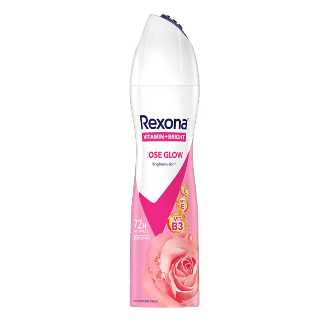 【Rexona 蕊娜】制汗爽身噴霧135ML(完美透亮櫻花/完美透亮玫瑰/魅惑香氛/沐浴淨亮/亮白乾爽)