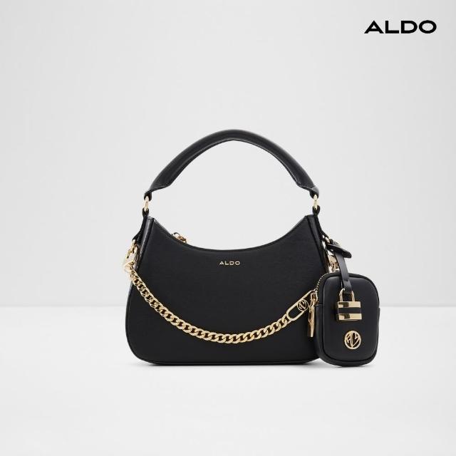 【ALDO】CLARIONA-優雅簡約經典手提斜背包(黑色)