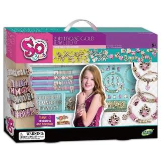 【ToysRUs 玩具反斗城】So Beads DIY玫瑰金首飾組(益智玩具 少女玩具 女孩玩具 手工藝品 裝飾)