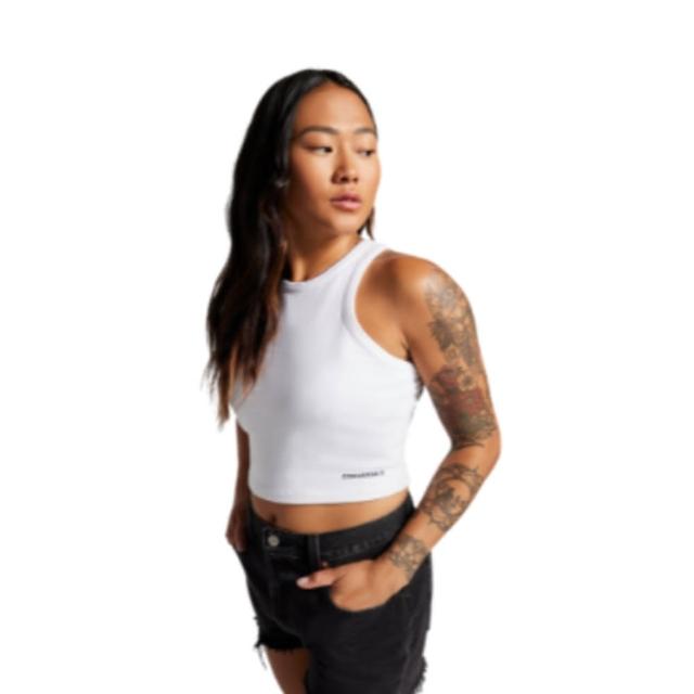 【CONVERSE】背心 女款 合身 短版 WORDMARK KNIT TANK TOP 白 10026502-A02