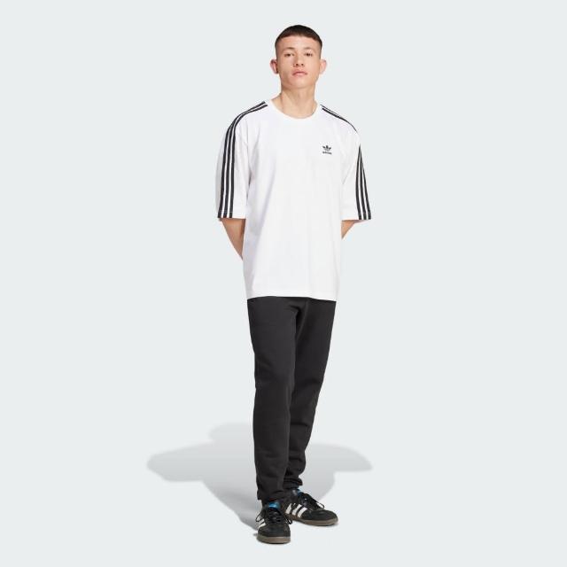 【adidas 愛迪達】短袖上衣 男款 運動 三葉草 Oversize tee 白 IZ2474