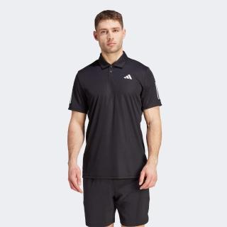 【adidas 愛迪達】上衣 男款 短袖上衣 運動 POLO衫 CLUB SMU3S POLO 黑 IS2294