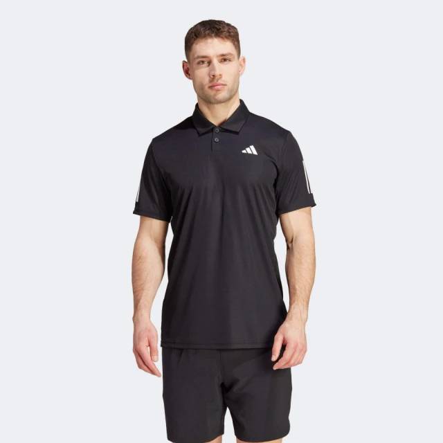 adidas 愛迪達 上衣 男款 短袖上衣 運動 POLO衫 CLUB SMU3S POLO 黑 IS2294